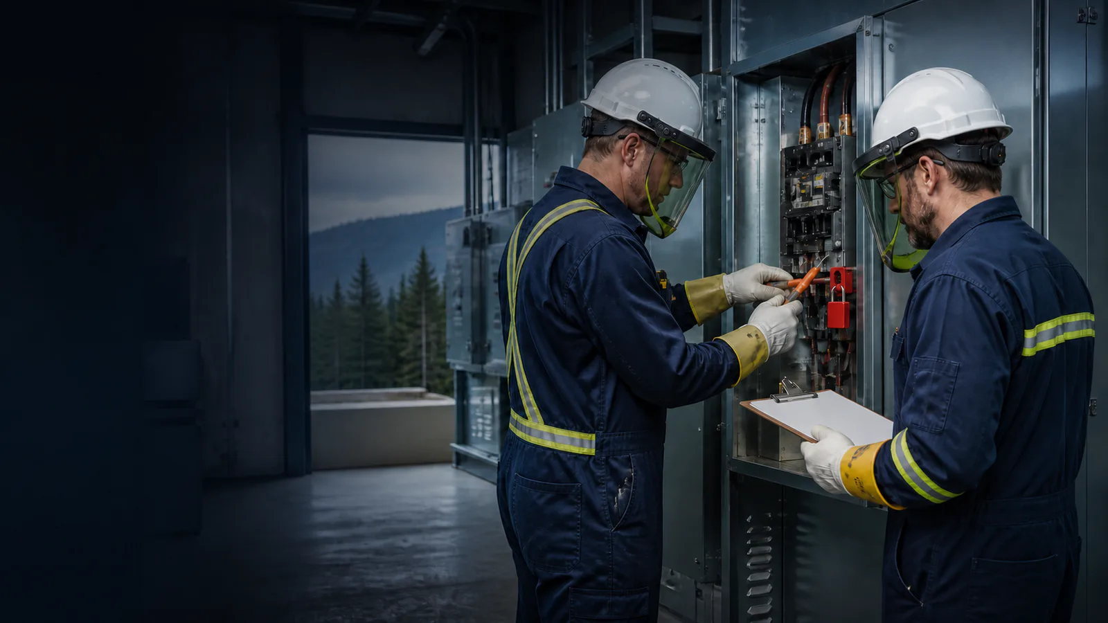 Electrical arc-flash safety training scenario